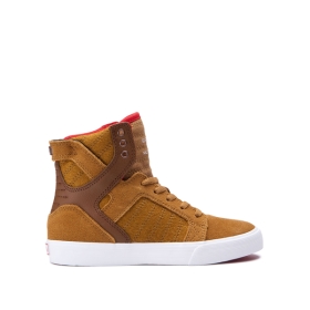 Dětské Kotníkové Boty Supra SKYTOP Bílé | CZ-96628